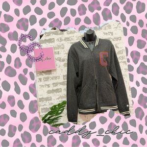 Tailgate Clothing Company Clemson Retro Varsity Jacket Dark Gray Size L NWT RARE